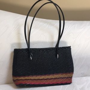 Vintage CEM Woven Leather Handbag